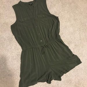 Army green romper